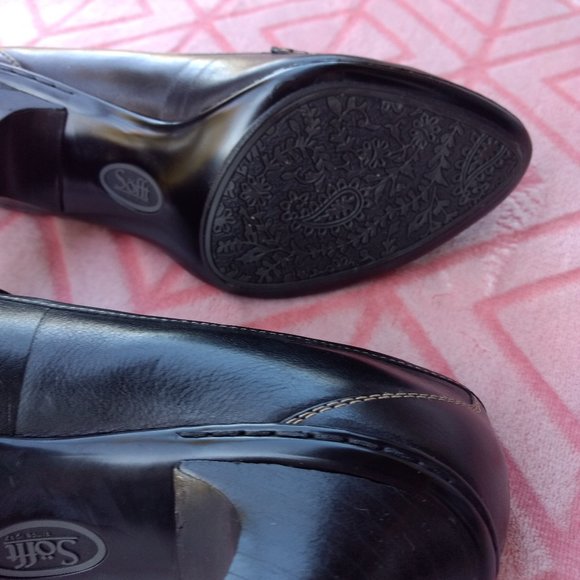 Sofft black leather medium height heels - Picture 8 of 10